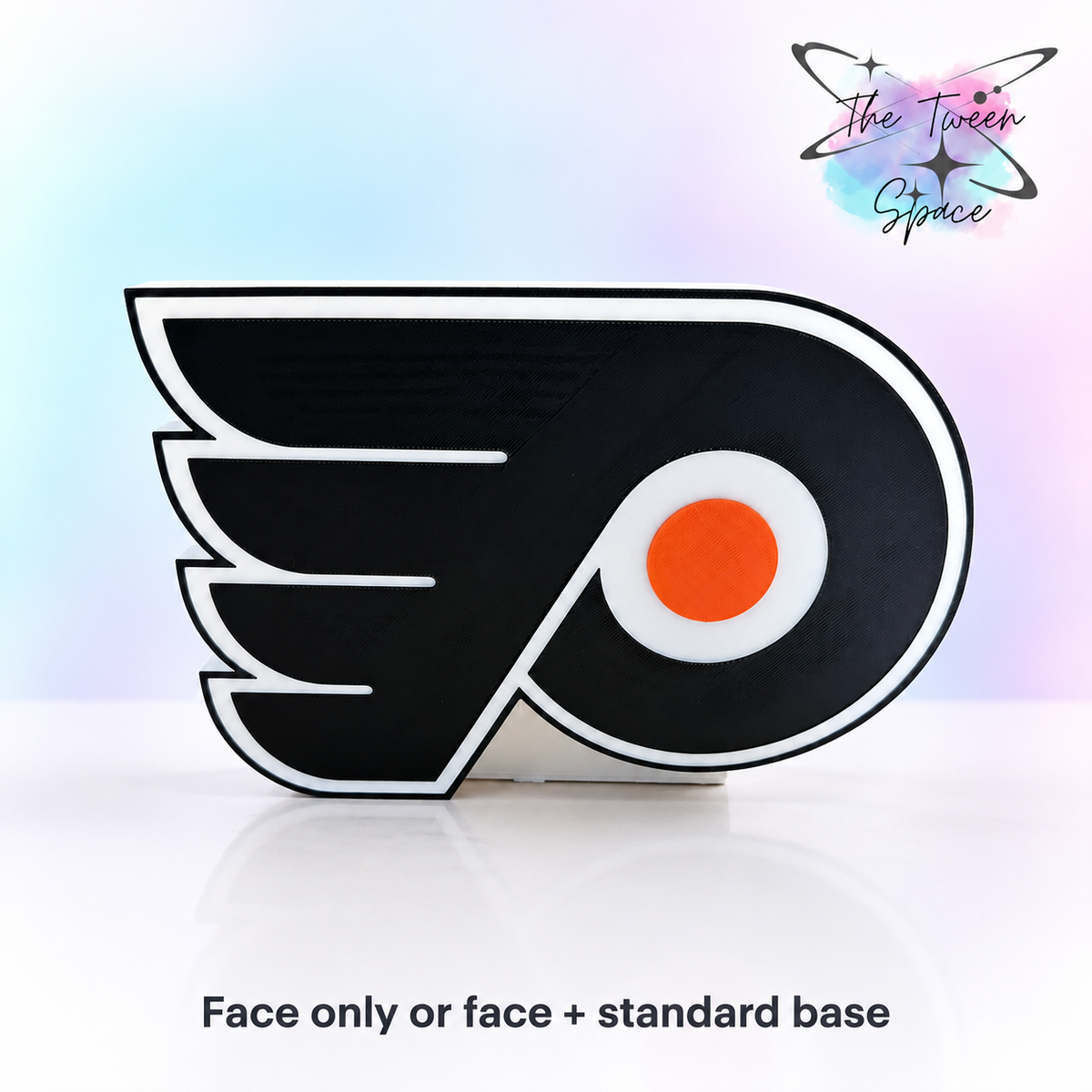 Philadelphia Flyers 3D printed interchangeable face by The Tween Space; choose face only or face with standard base