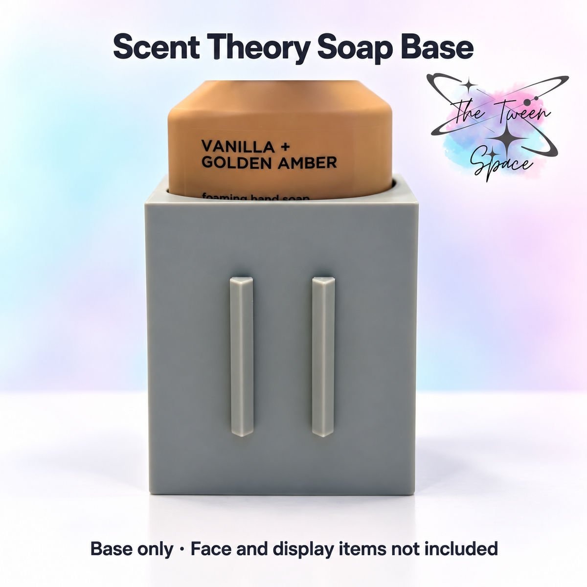 Scent Theory Interchangeable Soap Base with The Tween Space branding; decorative faces and display accessories not included