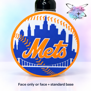 New York Mets 3D printed interchangeable face by The Tween Space; choose face only or face with standard base