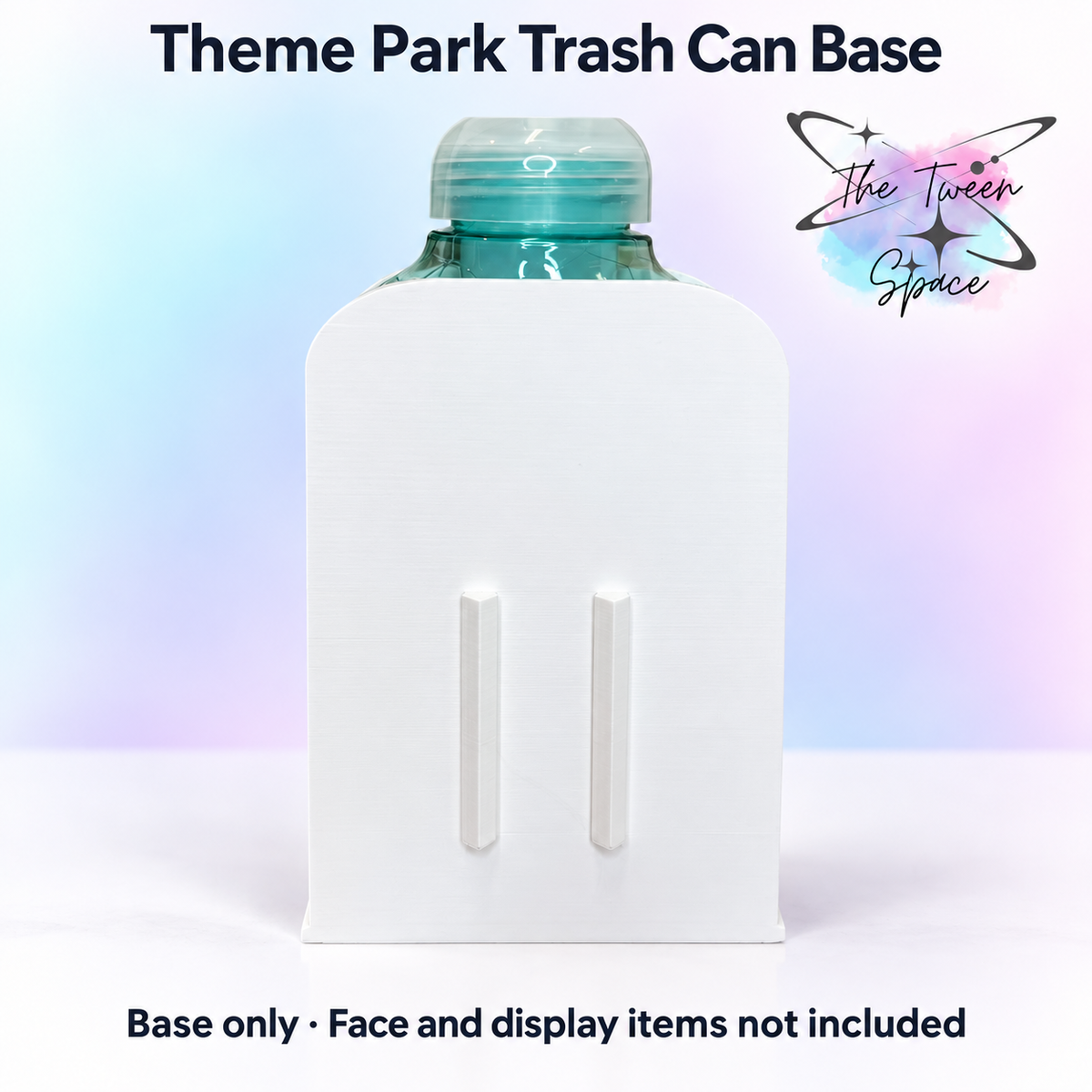 Theme Park Trash Can Soap Base with The Tween Space branding; decorative faces and display accessories not included