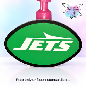New York Jets 3D printed interchangeable face with The Tween Space branding; choose face only or face with standard base