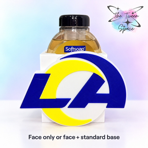 Los Angeles Rams 3D printed interchangeable face with The Tween Space branding; choose face only or face with standard base