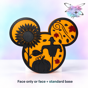 Mouse Head Autumn Interchangeable Face, one design, with The Tween Space branding; decorative face or matching set available