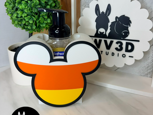Mouse Head Candy Corn Interchangeable Face, original designer product photo; select one design. Display props are not included.