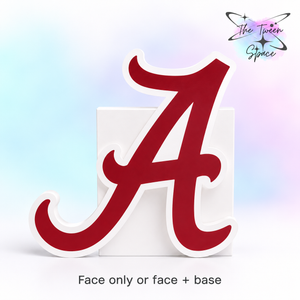 University of Alabama interchangeable decorative face on a white base, with The Tween Space branding