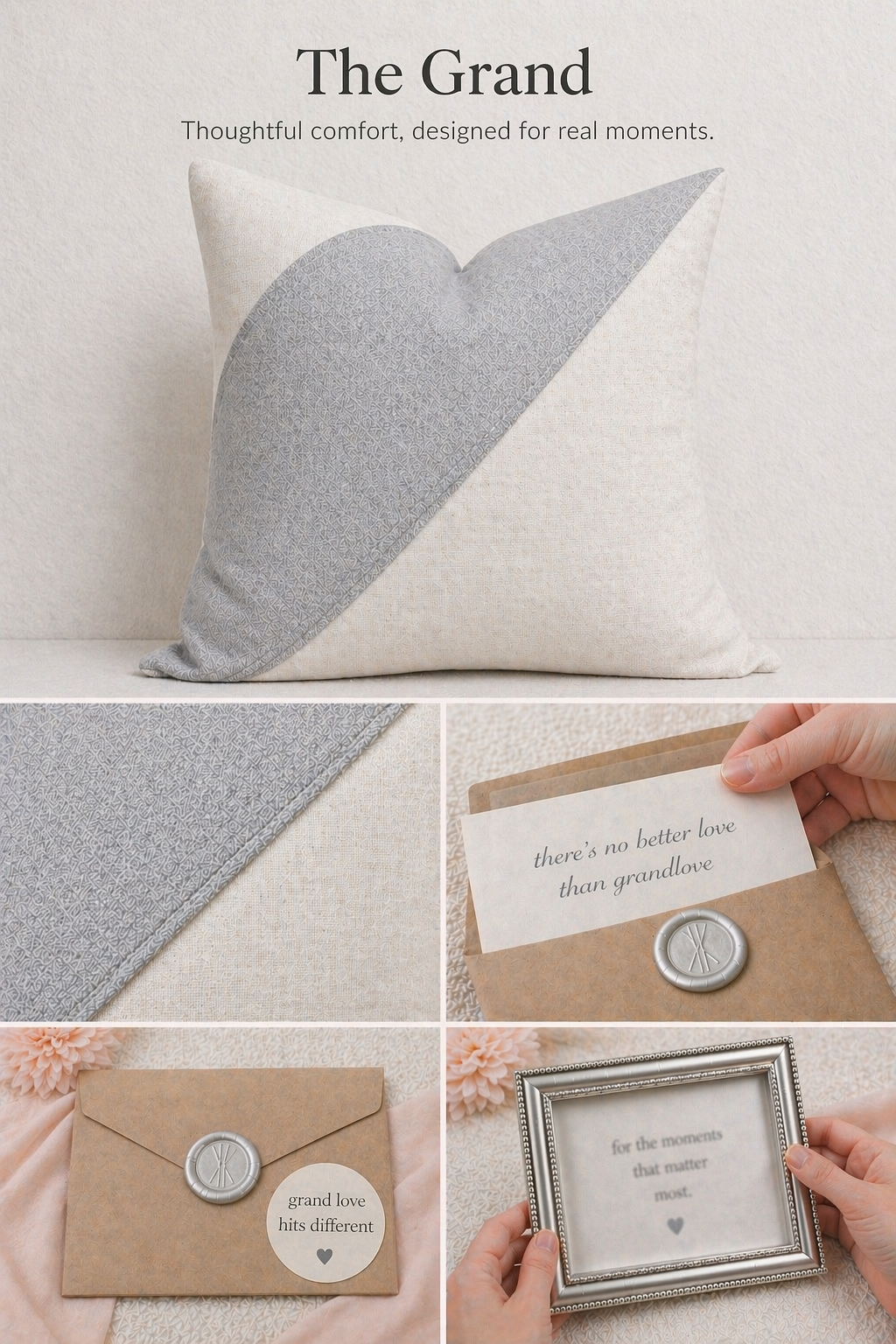 The Grand Pillow Pack for New Grandparents by PillowPackShop