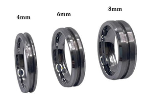 Thin Line of Love Tungsten Memorial Ring