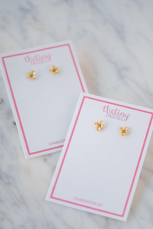 The Gable Flower Stud Earring by The Tiny Tassel
