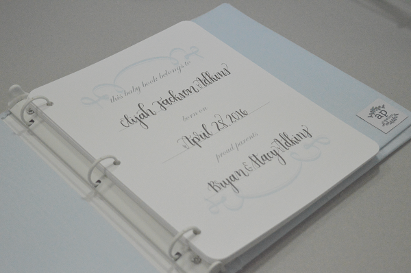 Baby Memory Book with Custom Bow or Knot