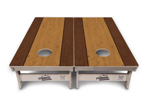 Brown Two Tone Planks Cornhole Boards – Tournament Series