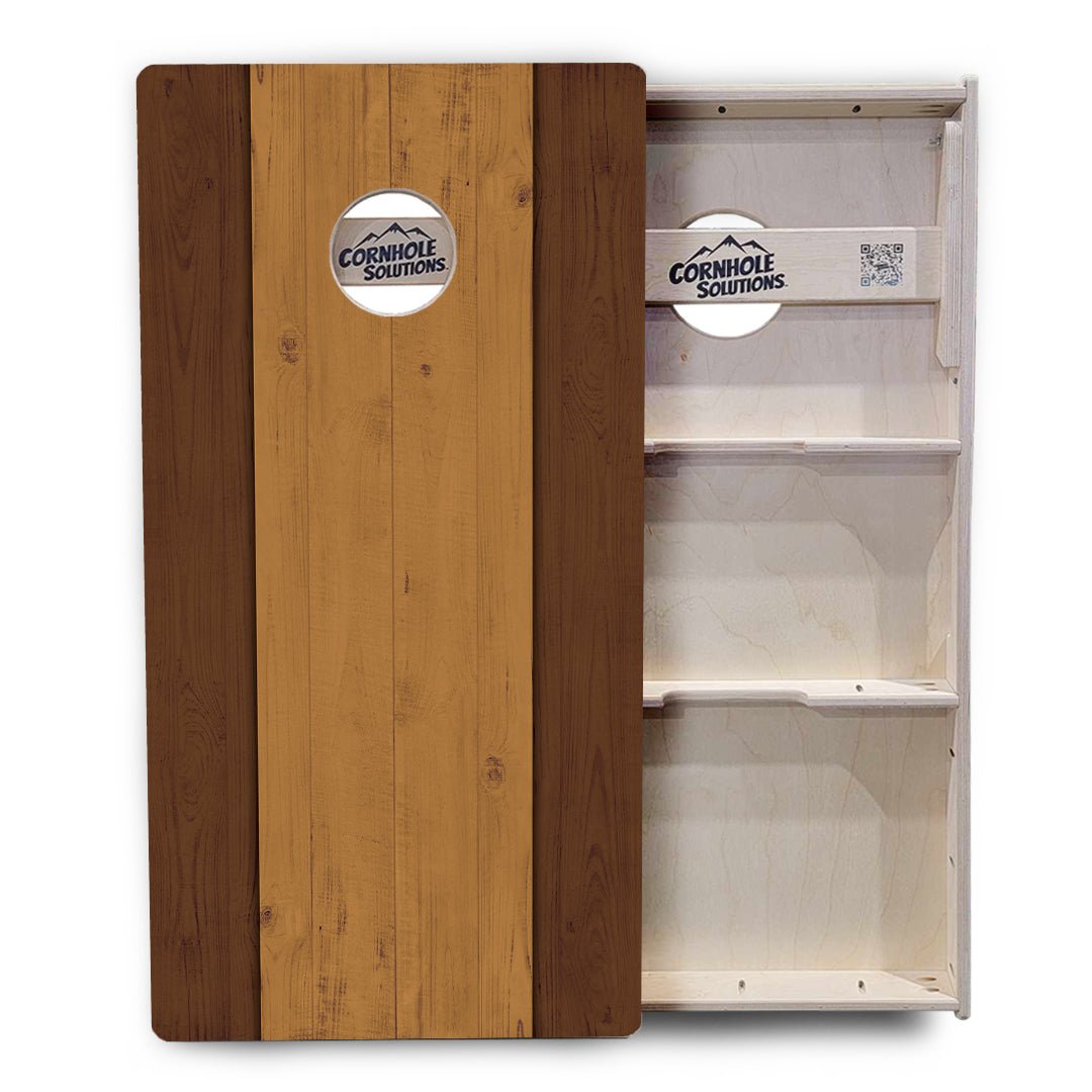 Brown Two Tone Planks Cornhole Boards – Tournament Series
