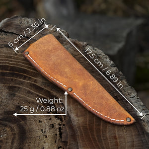 Universal Leather Knife Sheath For Fixed Knife by Sharky Forged Steel Tools — view 2