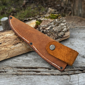 Universal Leather Knife Sheath For Fixed Knife by Sharky Forged Steel Tools — view 1