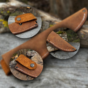 Universal Leather Knife Sheath For Fixed Knife by Sharky Forged Steel Tools — view 7