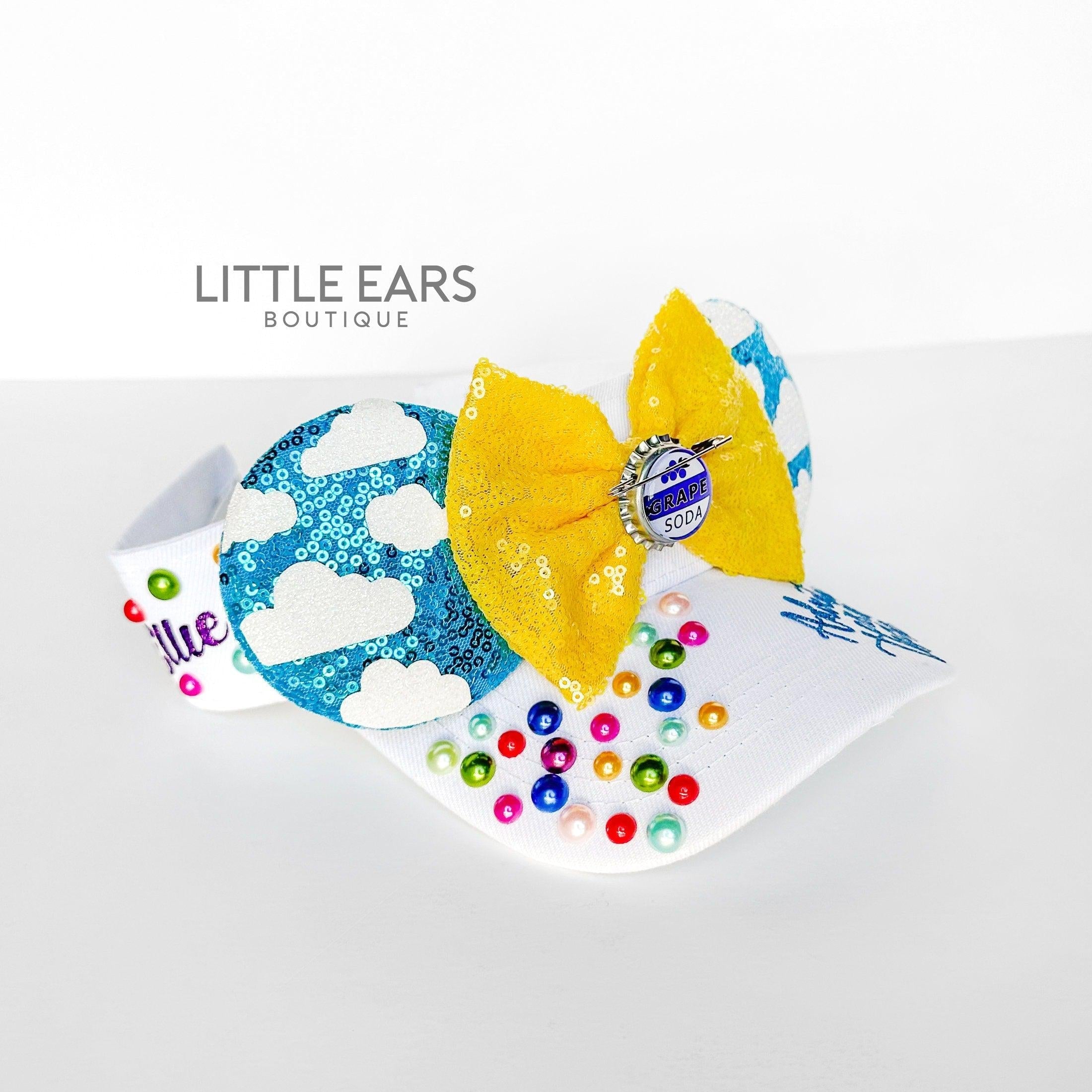 Up Visor by Little Ears Boutique, custom hat detail photo 2