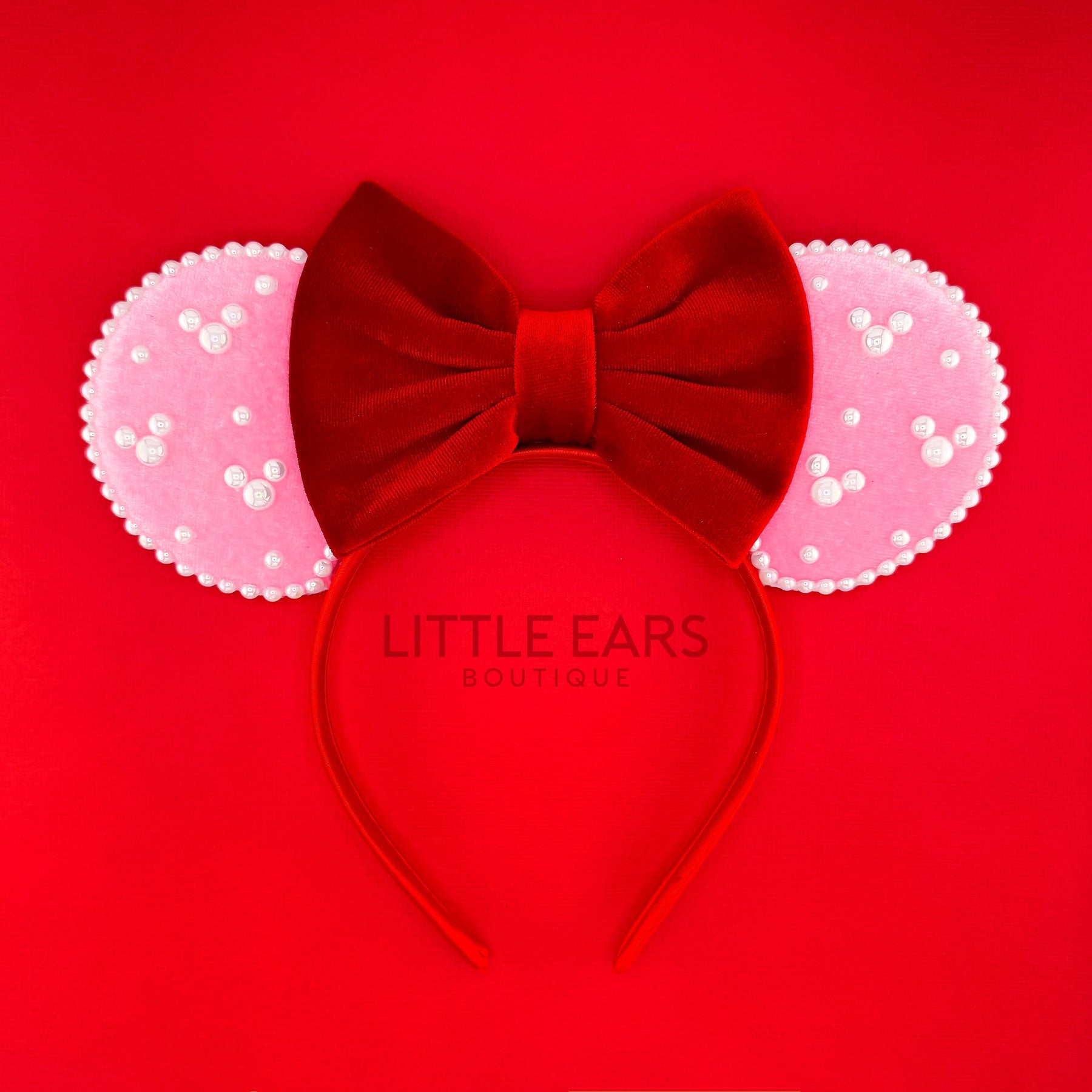 Pink & Red Pearl Mickey Ears