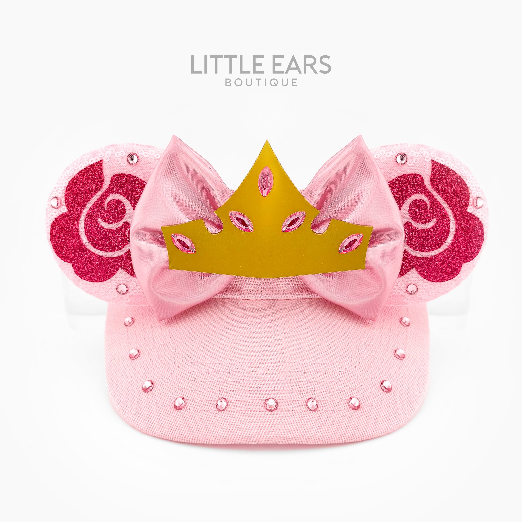 Sleeping Rose Visor by Little Ears Boutique, custom hat main product photo