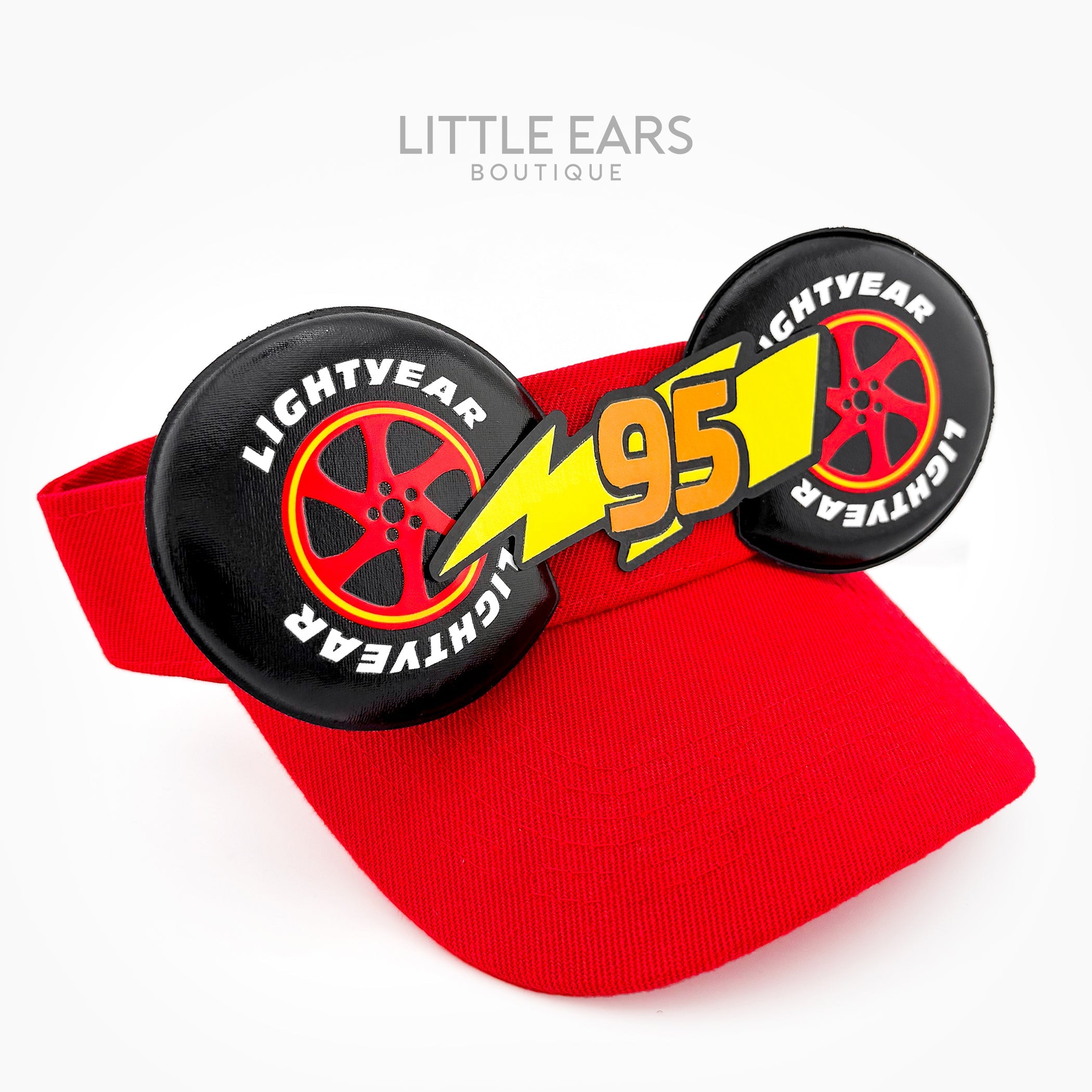 Lightning Racer Visor by Little Ears Boutique, custom hat detail photo 2