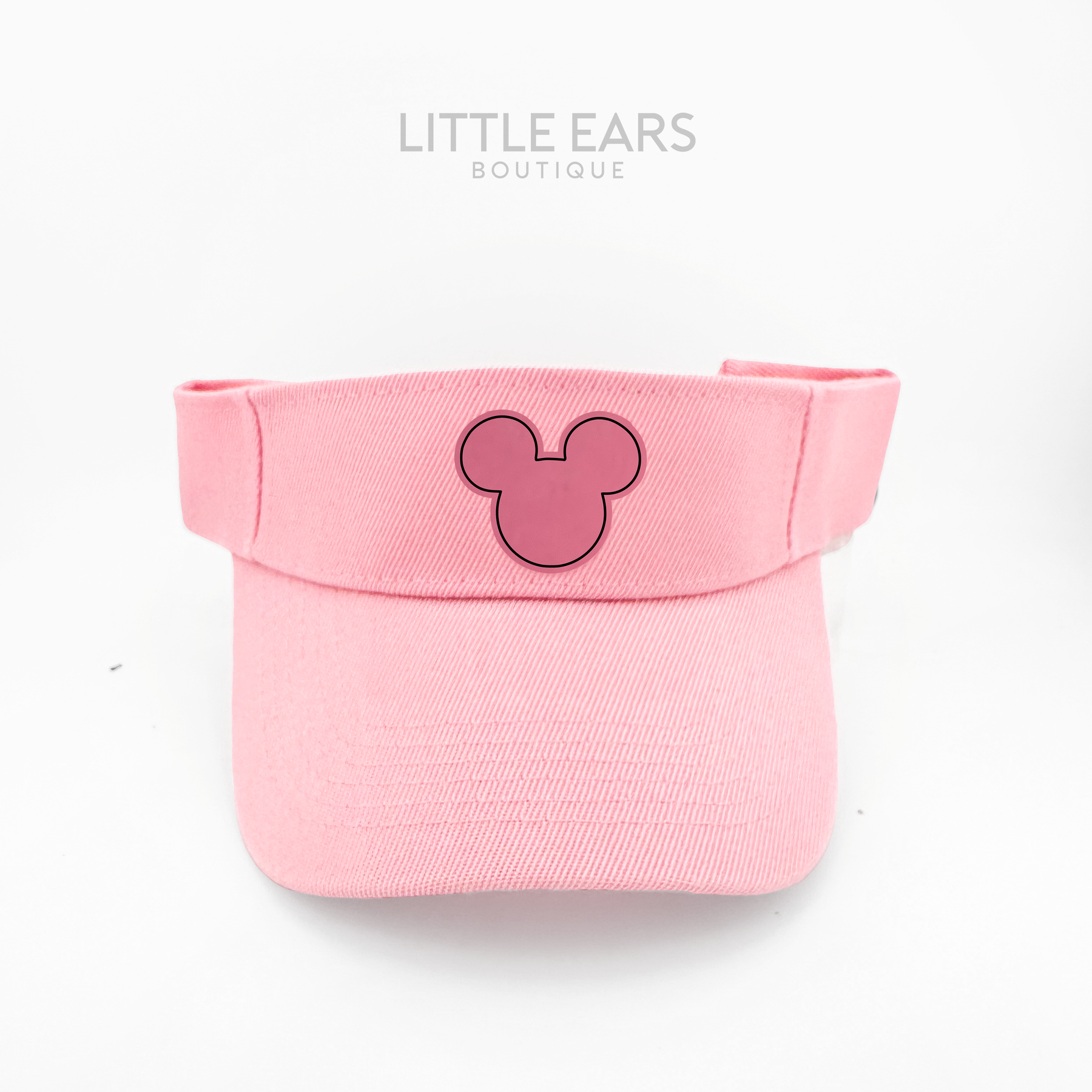 Leather Patch Visor by Little Ears Boutique, handmade leather goods detail photo 3