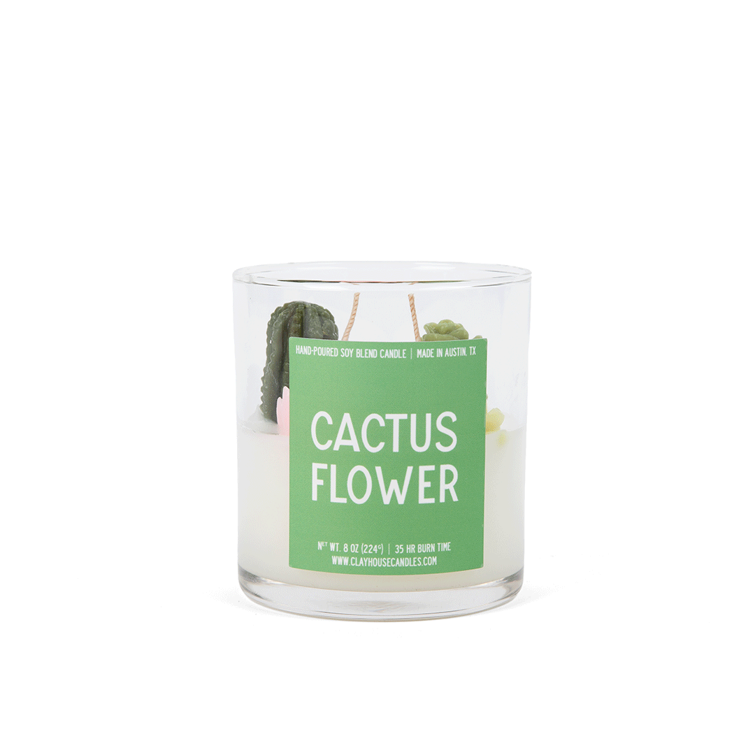Cactus Flower Container Candle by Clay House Candles image 2