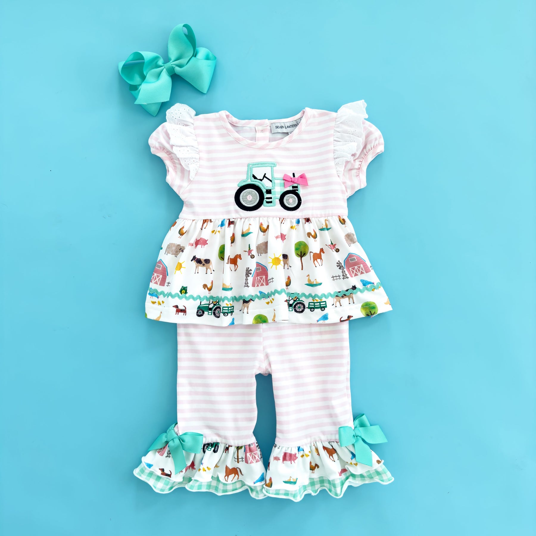 Girls Tractor Romper
