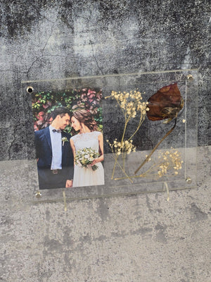 Wedding Picture Frame - Add Your Own Pressed Flowers