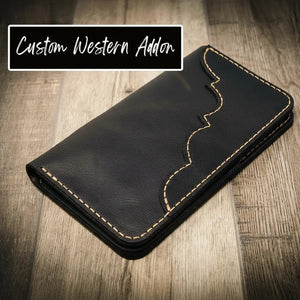 Western Badge Long Wallet with custom badge holder add-on