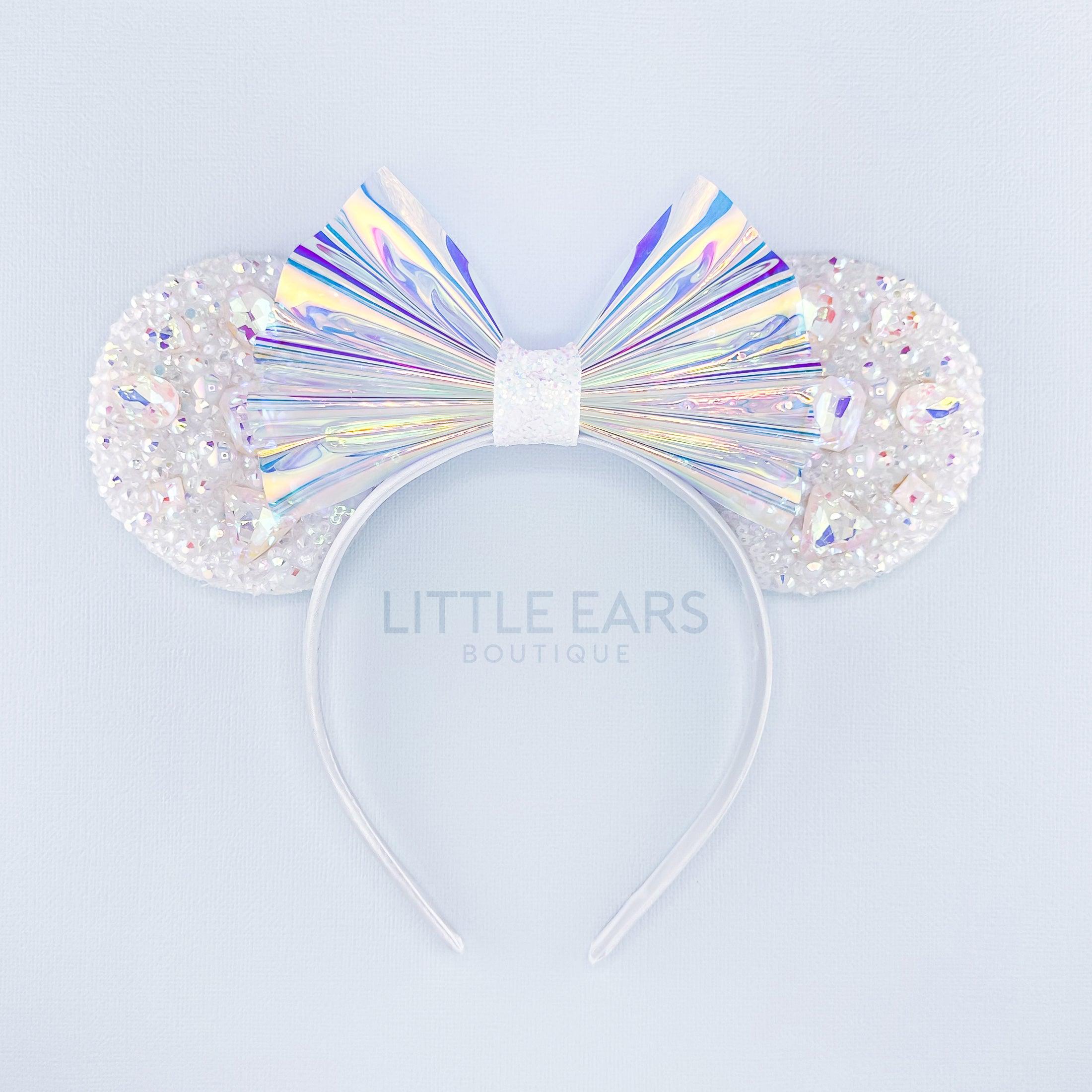 White Iridescent Sparkle Ears by Little Ears Boutique, scented candle main product photo