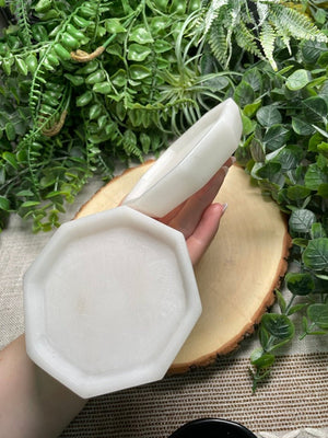 White Synthetic Jade Dish
