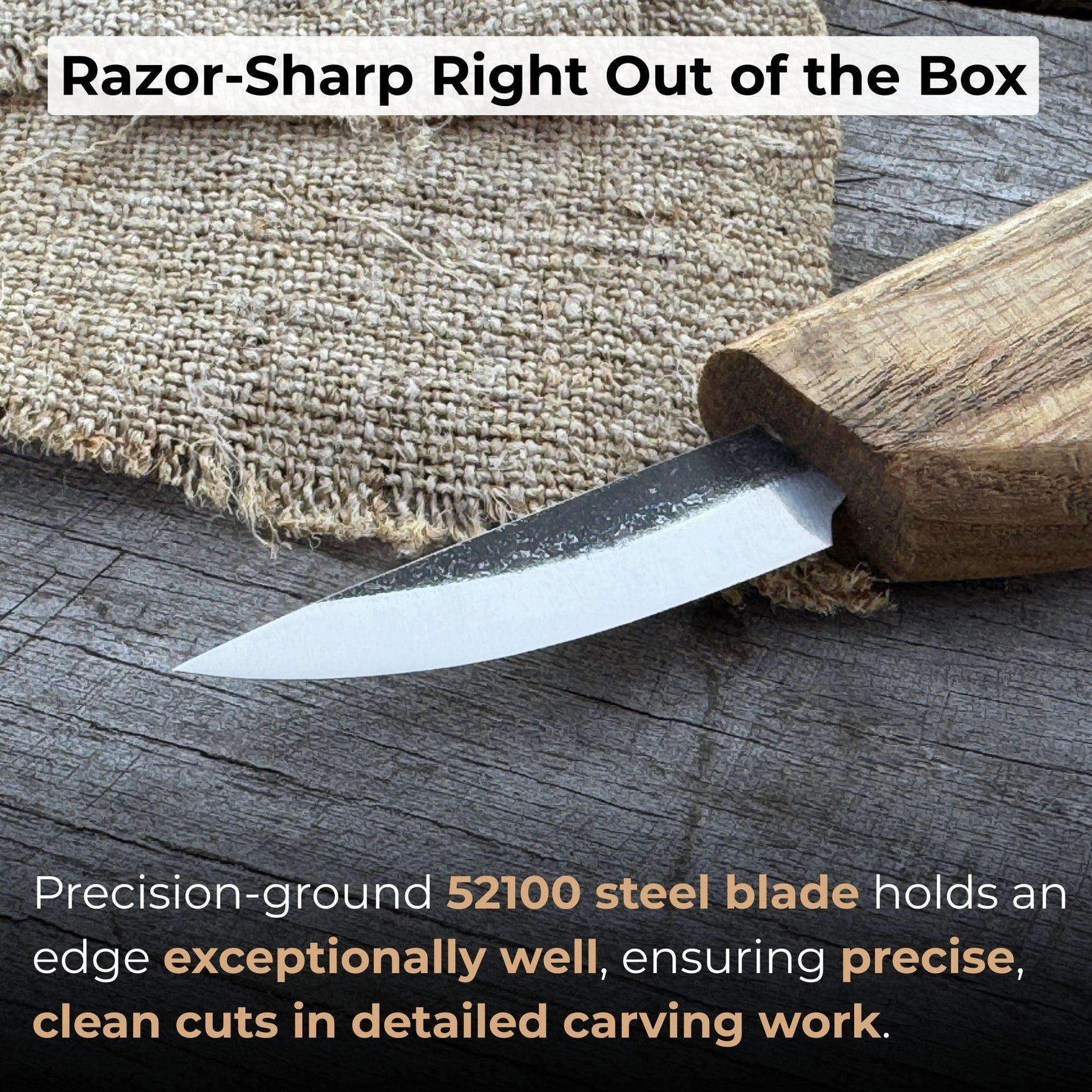 Whittling Knife for Wood Carving, 4.5 cm (1.77 inches)