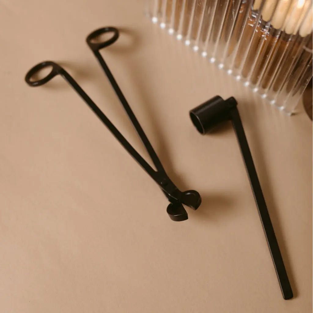 Wick trimmer by gold + ivy, scented candle detail photo 2