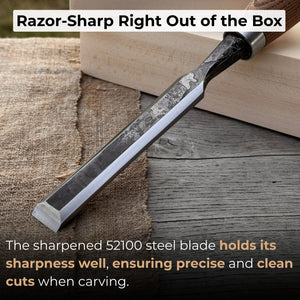 Wood Carving Chisel, 10 - 50 mm (0.39 - 1.97 inches)