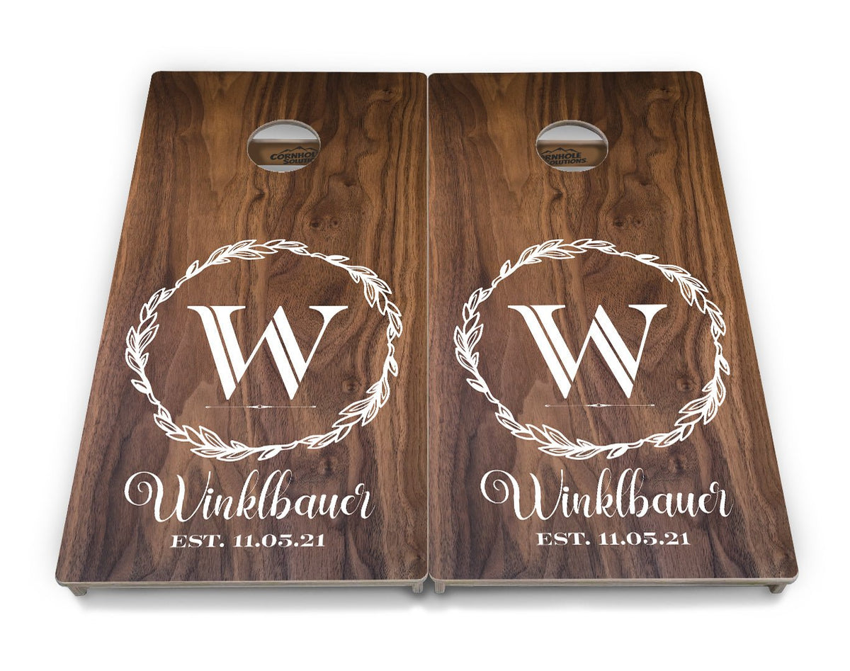 Wreath Design Cornhole Boards – Tournament Series