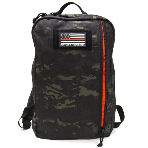 24 Hour Backpack by Recycled Firefighter, handmade leather goods detail photo 7
