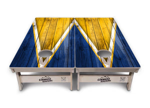 Yellow/Blue Triangle Cornhole Boards – Tournament Series
